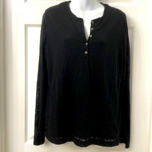 Lauren Jeans. Ralph Lauren XL lined shear top Black